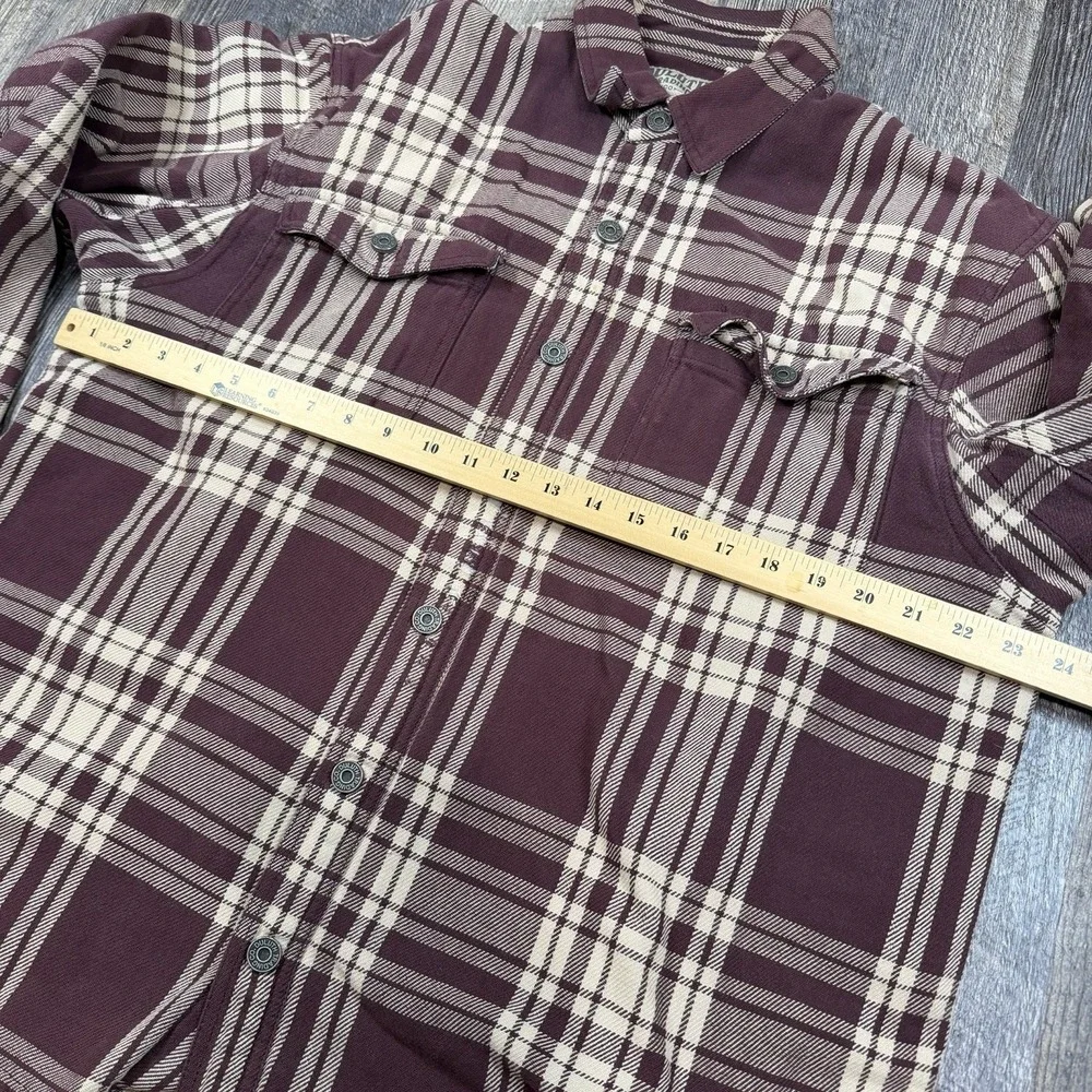 Duluth Trading Co Relaxed Fit Fleece‎ Lined Plaid Shirt Jacket Men's Large